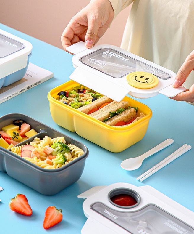 Happy Smile Microwaveable Lunch Box 850ml