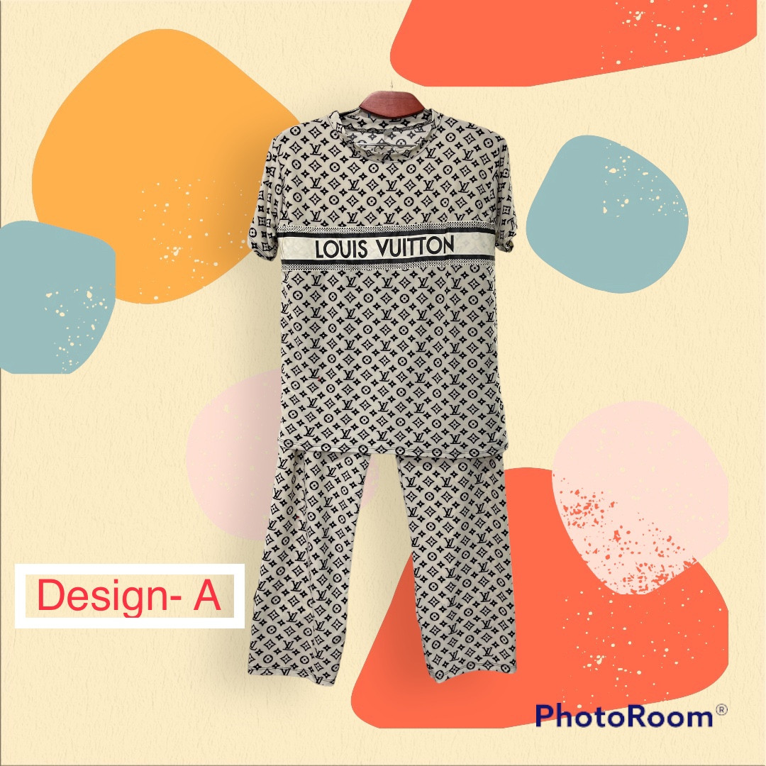 Nightwear Long Tops and Pajamas Set