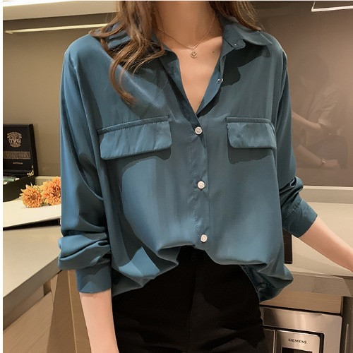 Korean Fashion Solid Color Summer loose Shirt