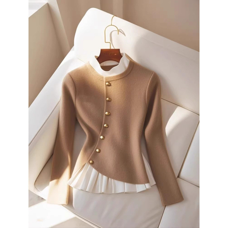 Korean Fashion Slimming Spliced Tops