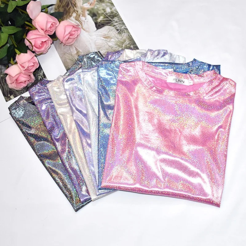 Korean Style Reflective Shine T-shirt
