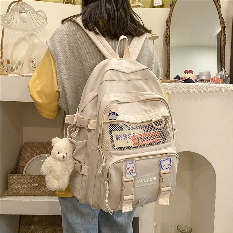 Korean Style OPENMYLOVE Large-Capacity Student Backpack