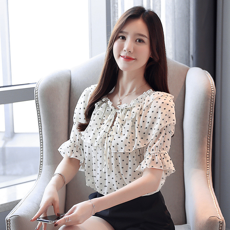 F.M.Y Polka Dot Floral Summer Tops