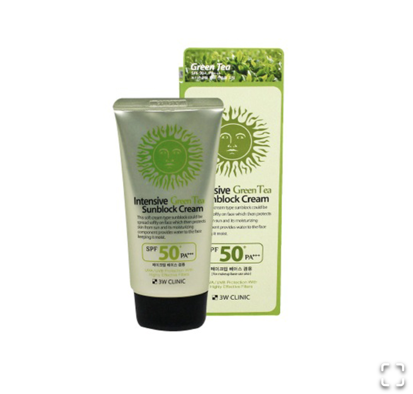 3W Clinic Intensive Green Tea Sunblock Cream SPF 50+PA+++ 70ml