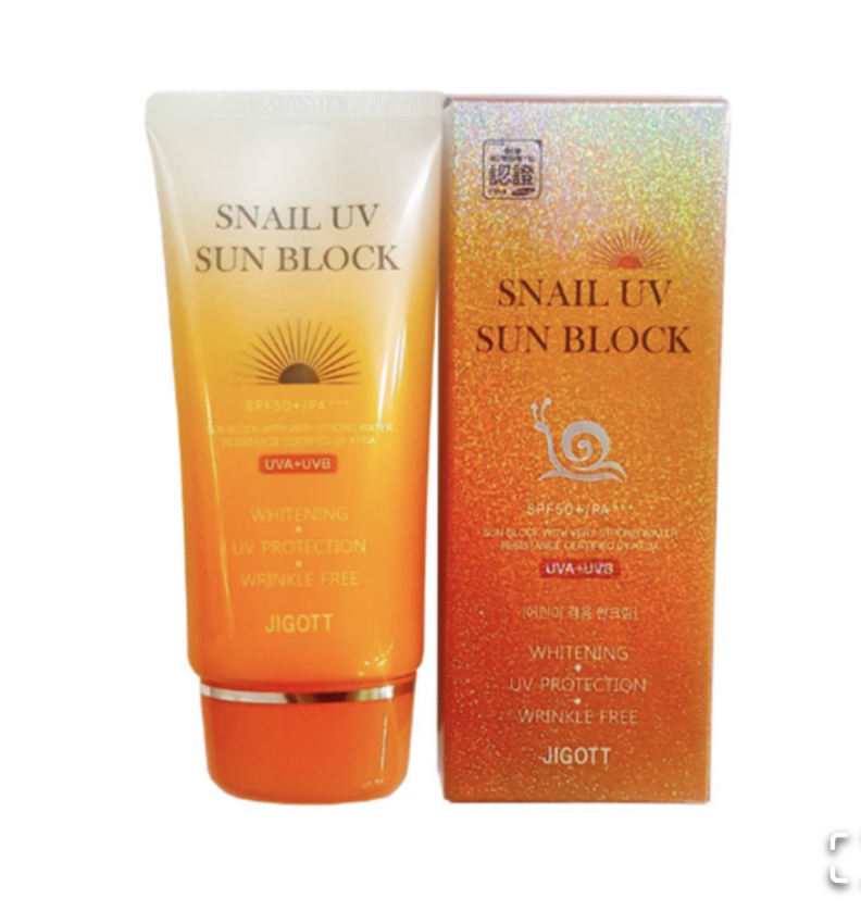 Jigott Snail Uv Sun Block Cream SPF50 + / PA +++ 70ml