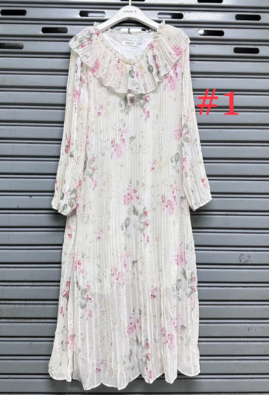 URBAN'S Floral Casual Long Chiffon Dress
