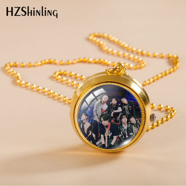 K-POP Pocket Watch Pendant Necklace