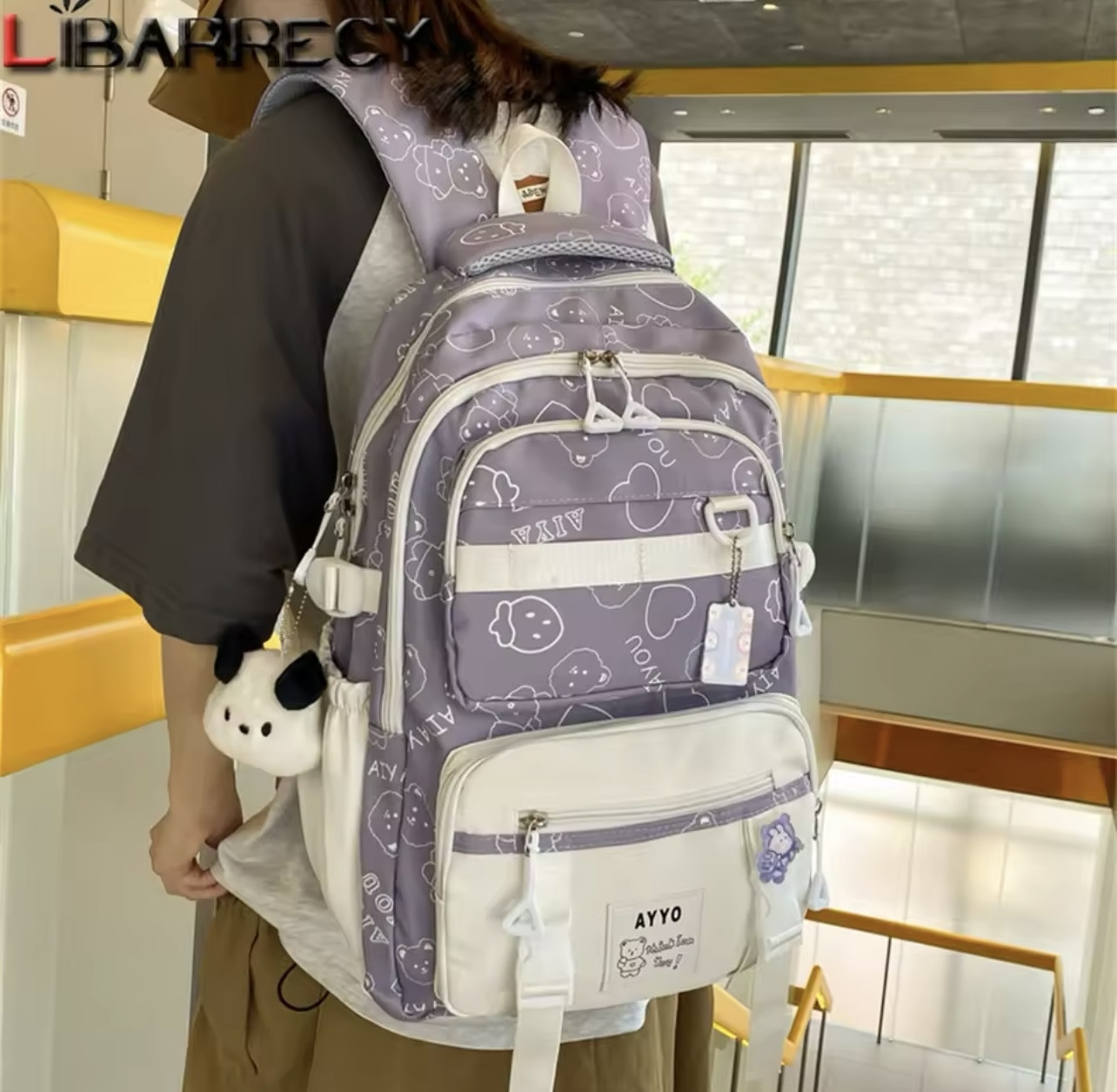 Candy Color AYYO Nylon Multi Functional Backpack