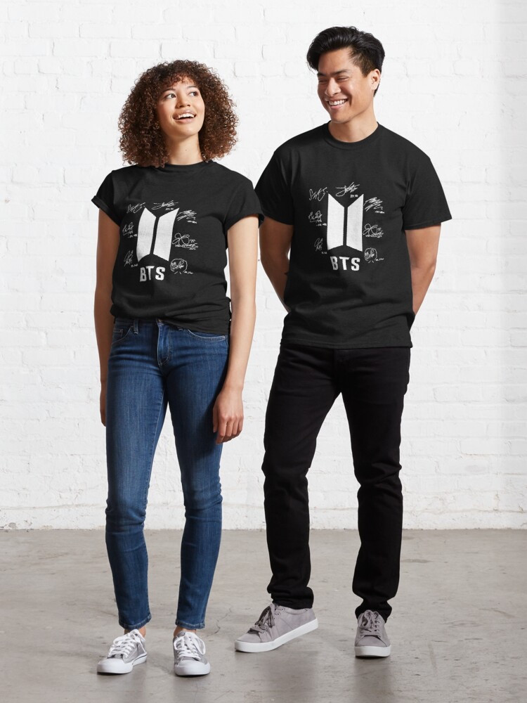 K-POP BTS Signature Half Sleeve Drop Shoulder T-shirt