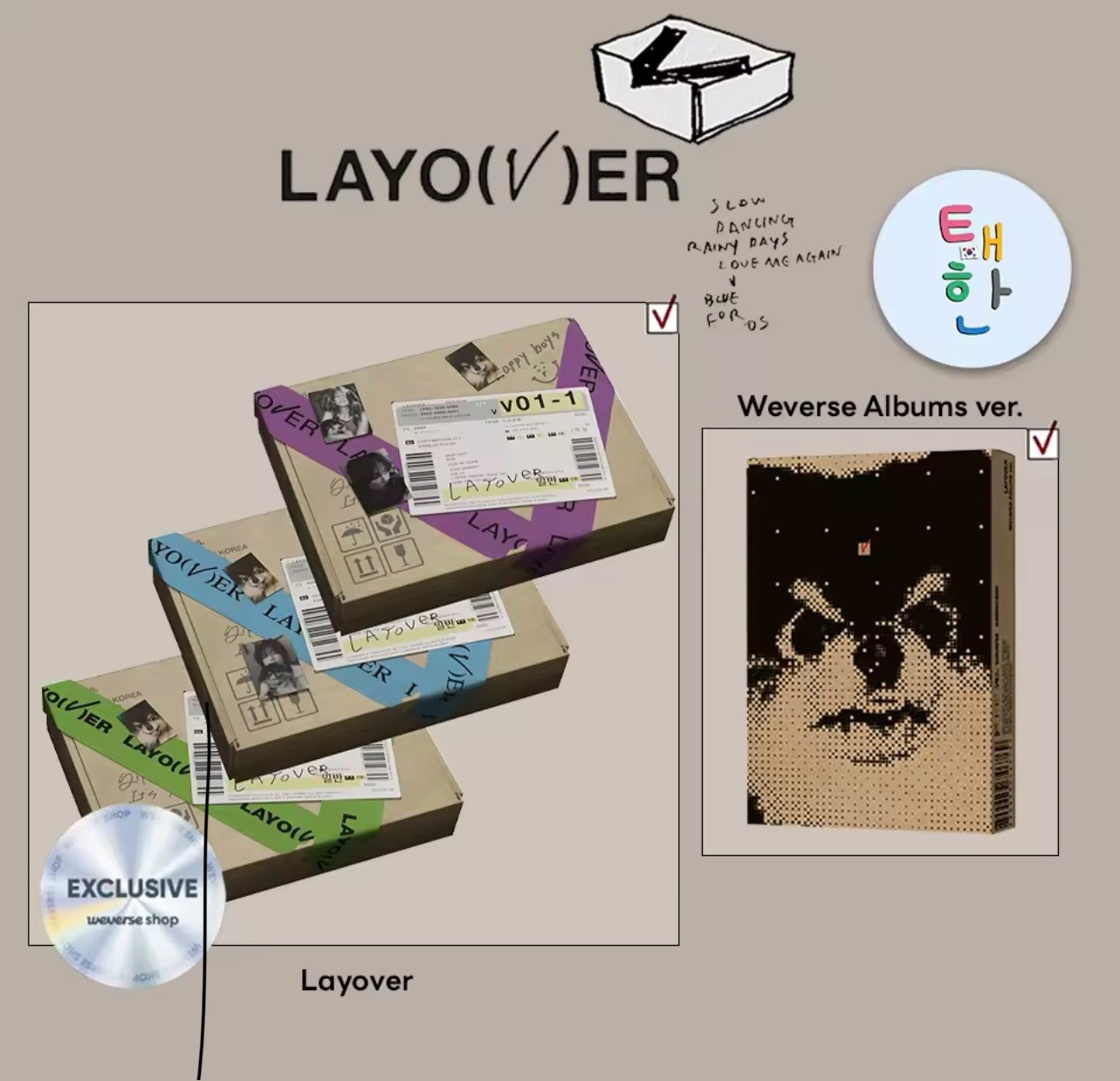 [PRE-ORDER] BTS V - LAYOVER 1'ST SOLO ALBUM WEVERSE SHOP/SYNNARA SHOP