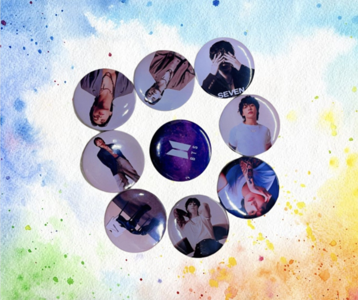 9Pcs/Set BTS Jungkook's SEVEN Concept Photo Badge/Brooch
