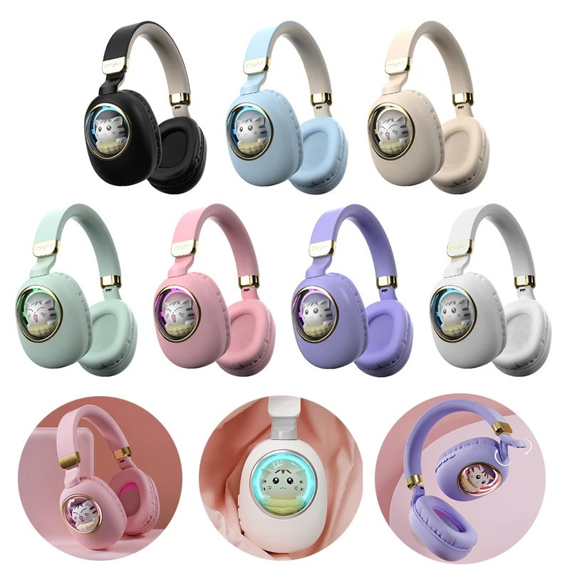 Cute Cat RGB Bluetooth Headset