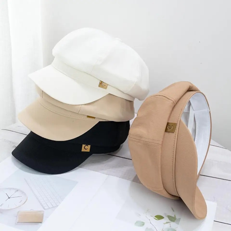 Casual Round Dome Beret Octagonal Cap