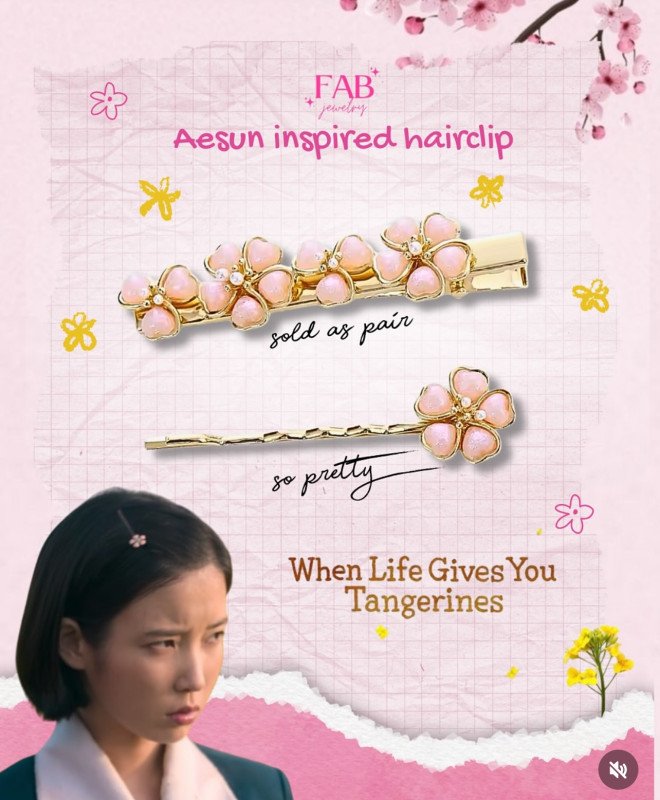 When Life Gives You Tangerines Aesun-Inspired Hair Clips