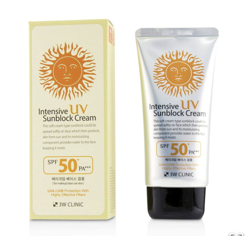 3W Clinic Intensive UV Sunblock Cream SPF 50+PA+++ 70ml