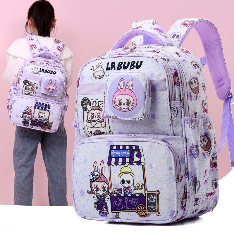 Kawaii Labubu Children School Backpack