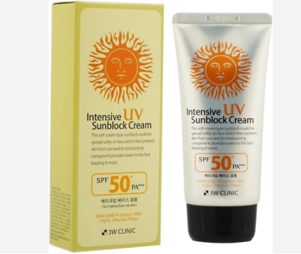 3W Clinic Intensive UV Sunblock Cream SPF50 PA+++ 70ml