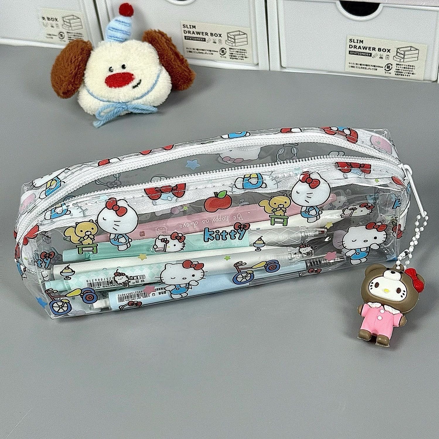 Hello Kitty Transparant PVC Pencil Case