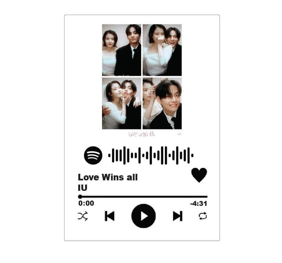 BTS-V TAEHYUNG X IU LOVE WINS ALL MUSIC KEYRING