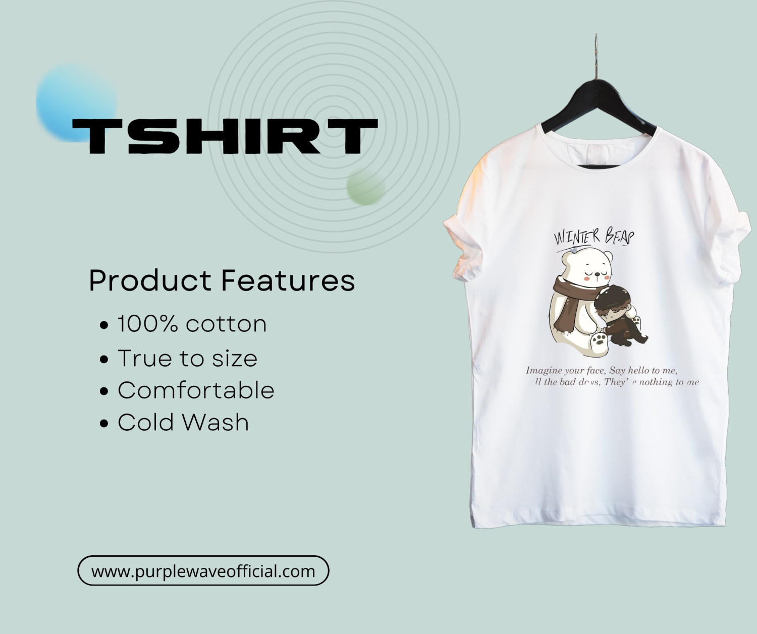 BTS TAEHYUNG BIAS V Winter Bear T-Shirt