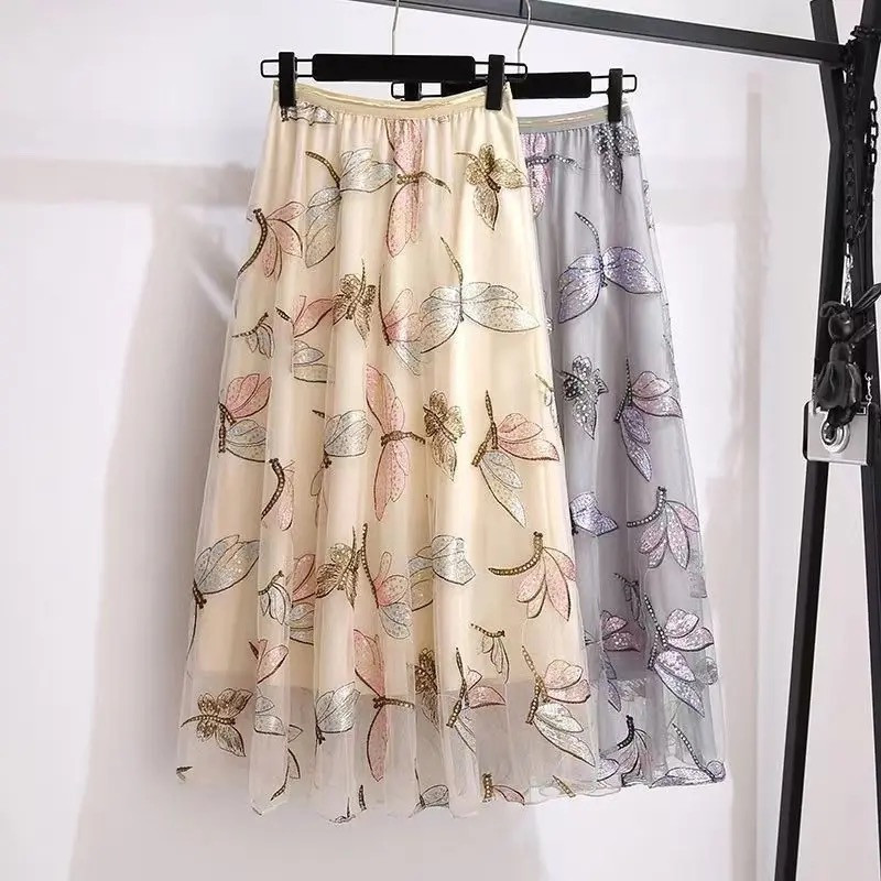 Korean Fashion Grasshopper Tulle Harajuku Skirts