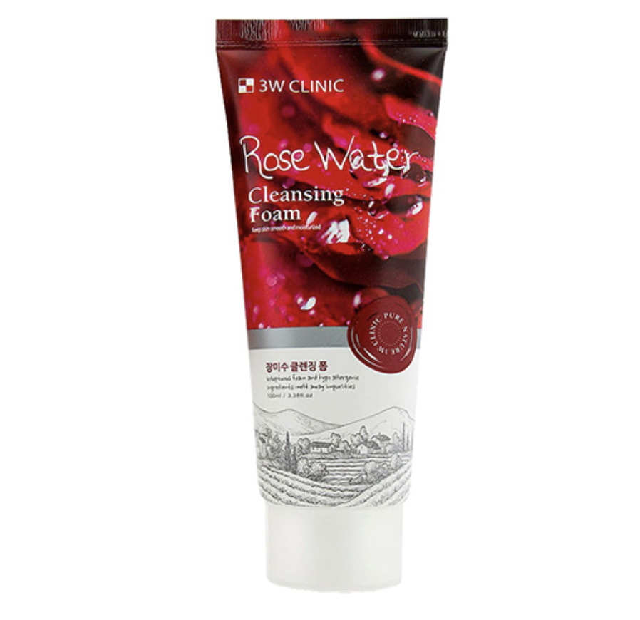 3w Clinic Rose Water Cleansing Foam 100ml