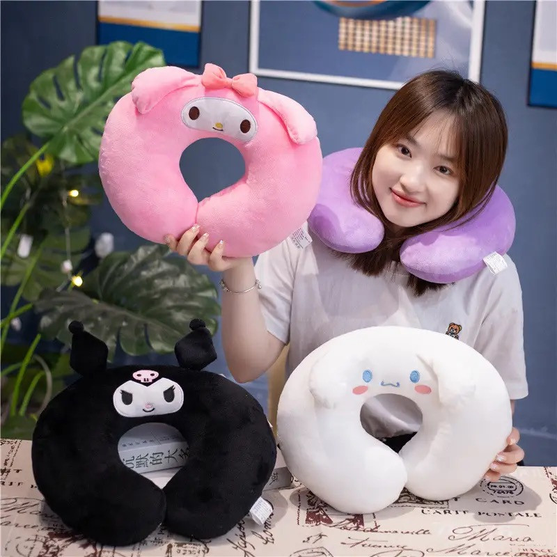 Kawaii Sanrio Cute Cartoon Plush Travelling Neck Pillow