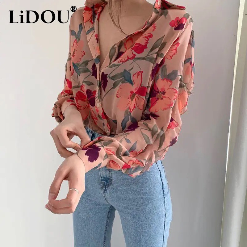 Summer Floral Print Fashion Shirt