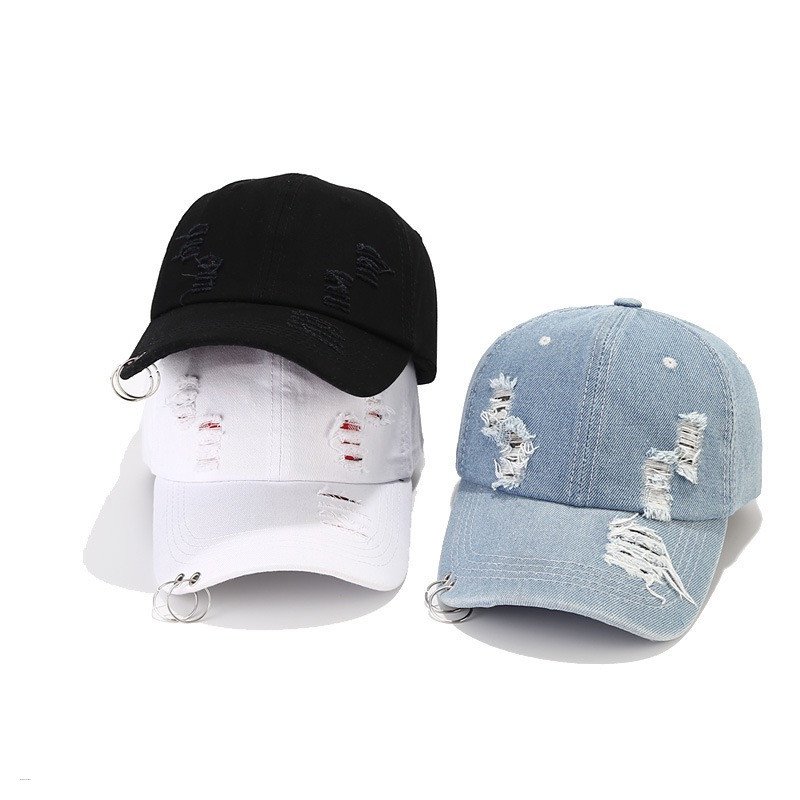 JK Korean Solid Denim Baseball Cap