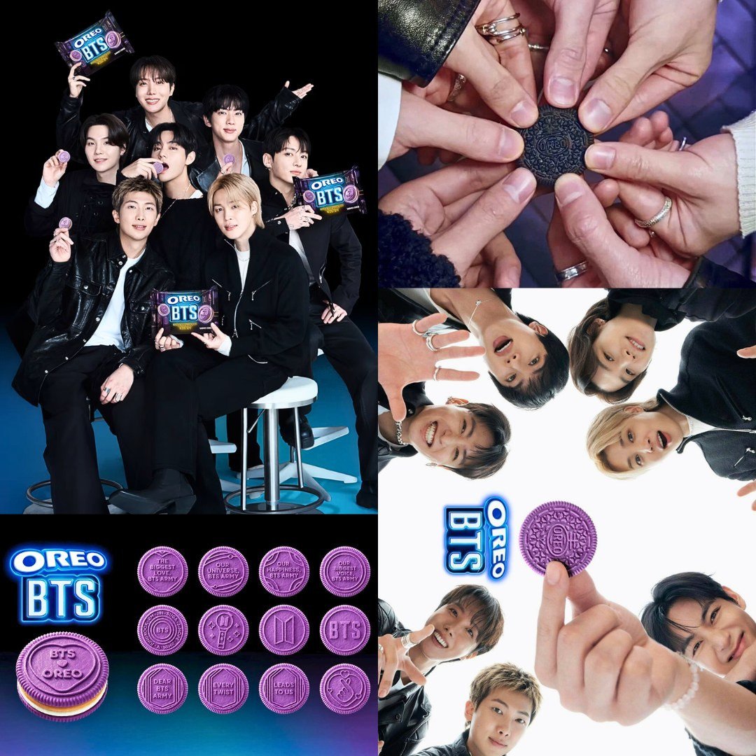 BTS x OREO LIMITED EDITION HOTTEOK Brown Sugar Pancake Flavour Cream Sandwich Cookies [limited Edition]
