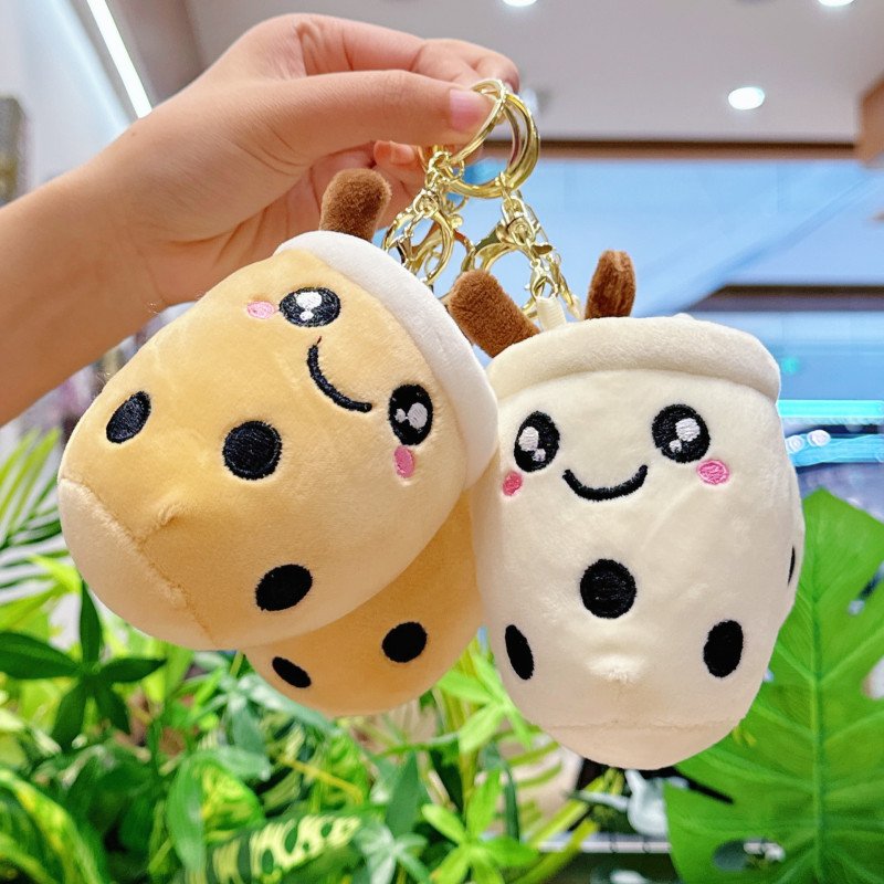 Kawaii Bubble Tea Soft Plush Toy Keychain