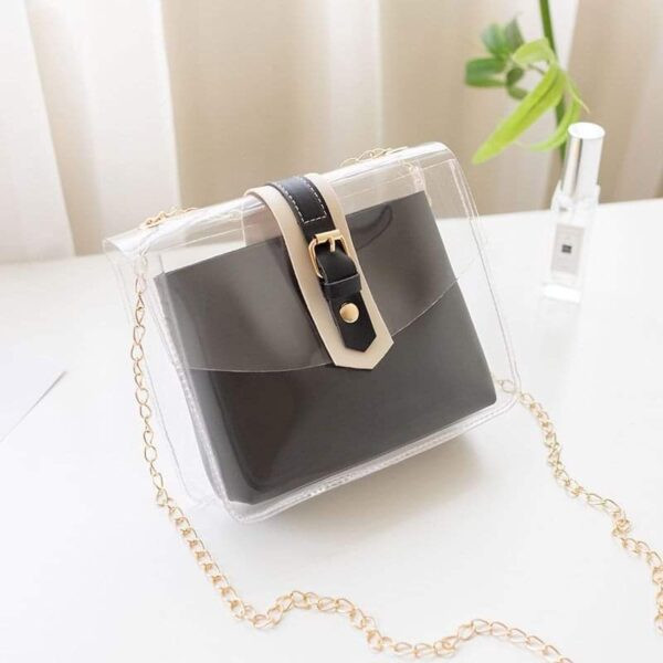 Korean Fashion Transparent Clear PVC Jelly Shoulder Messenger Crossbody Bag
