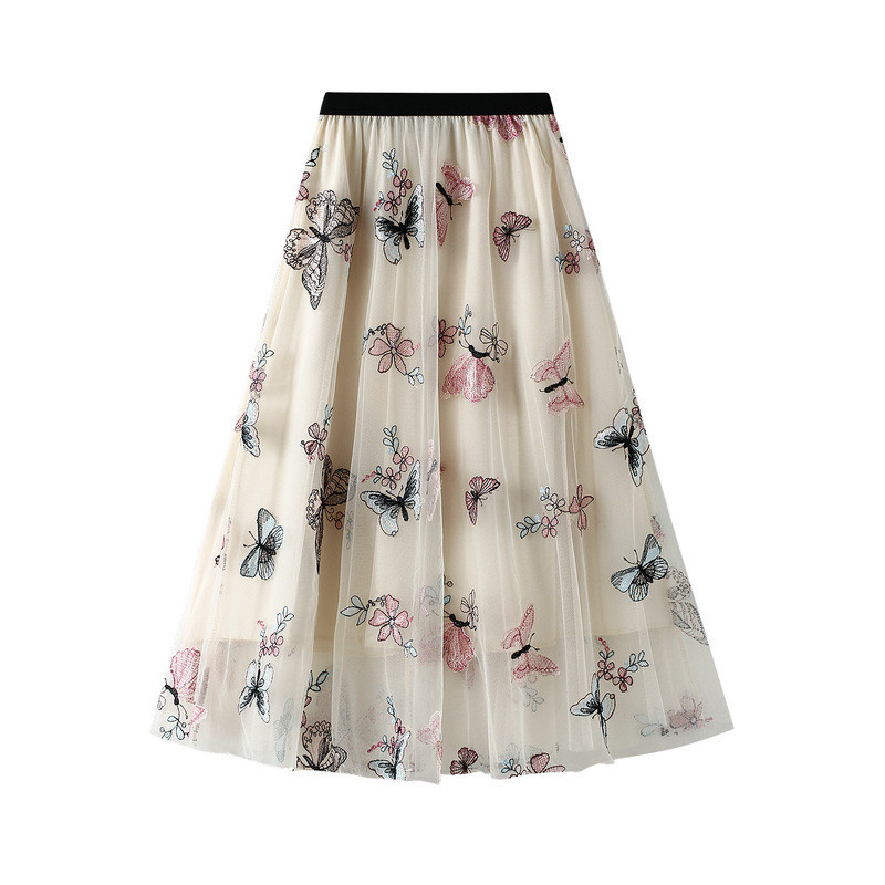 Butterfly Mesh Half Skirt