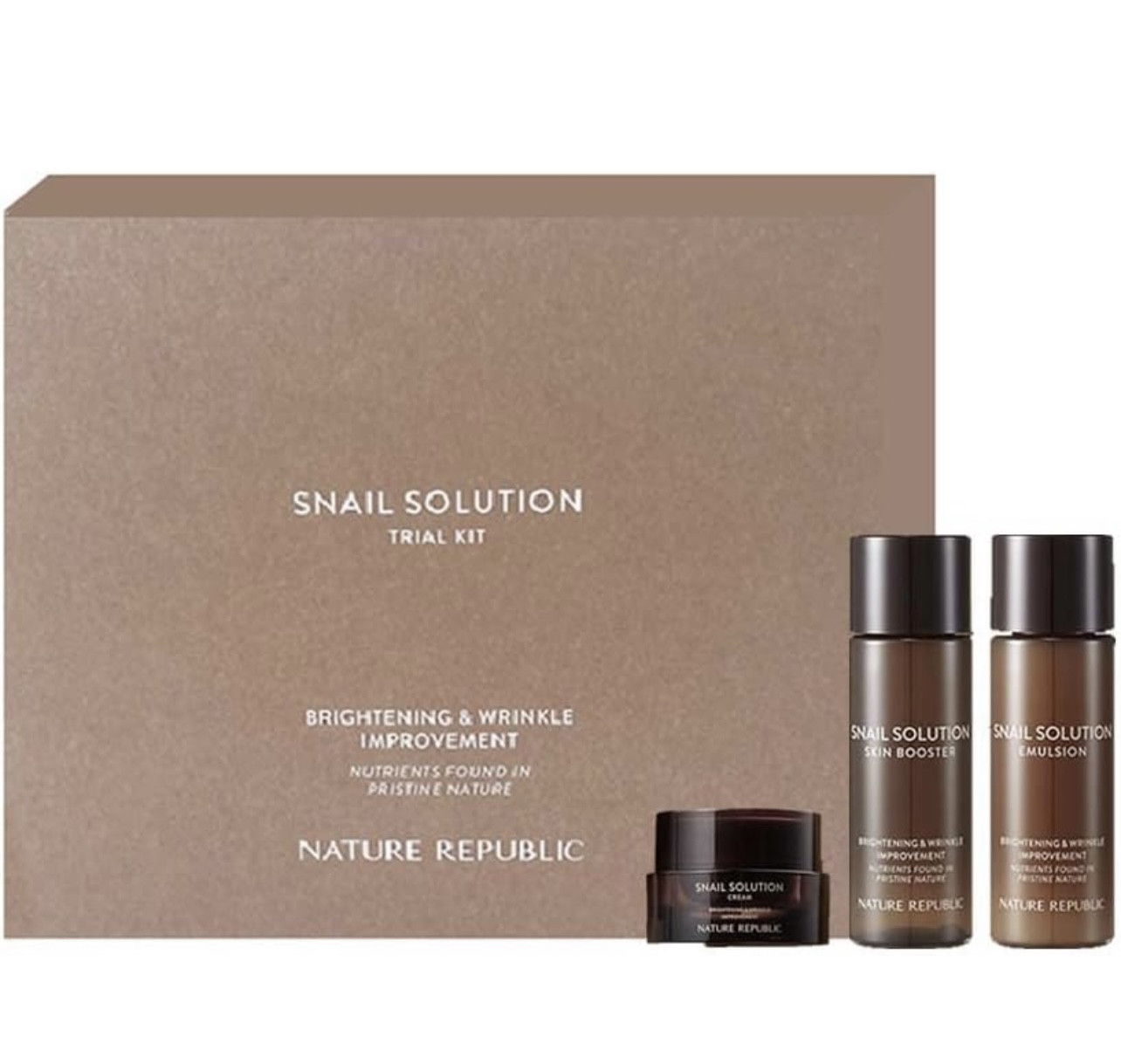 Nature Republic Snail Solution Trail Kit 3pcs (Booster+Emulation+Cream)