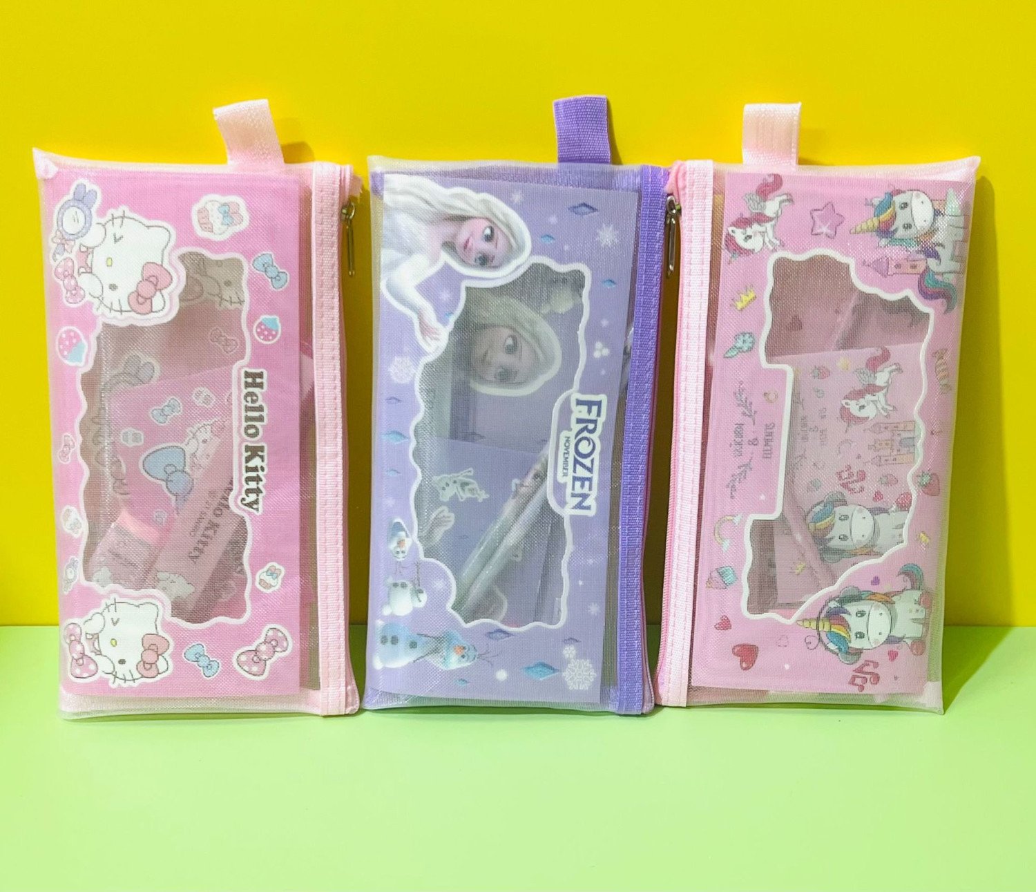 Kawaii Yarn Net Stationary Kit Pencil Bag