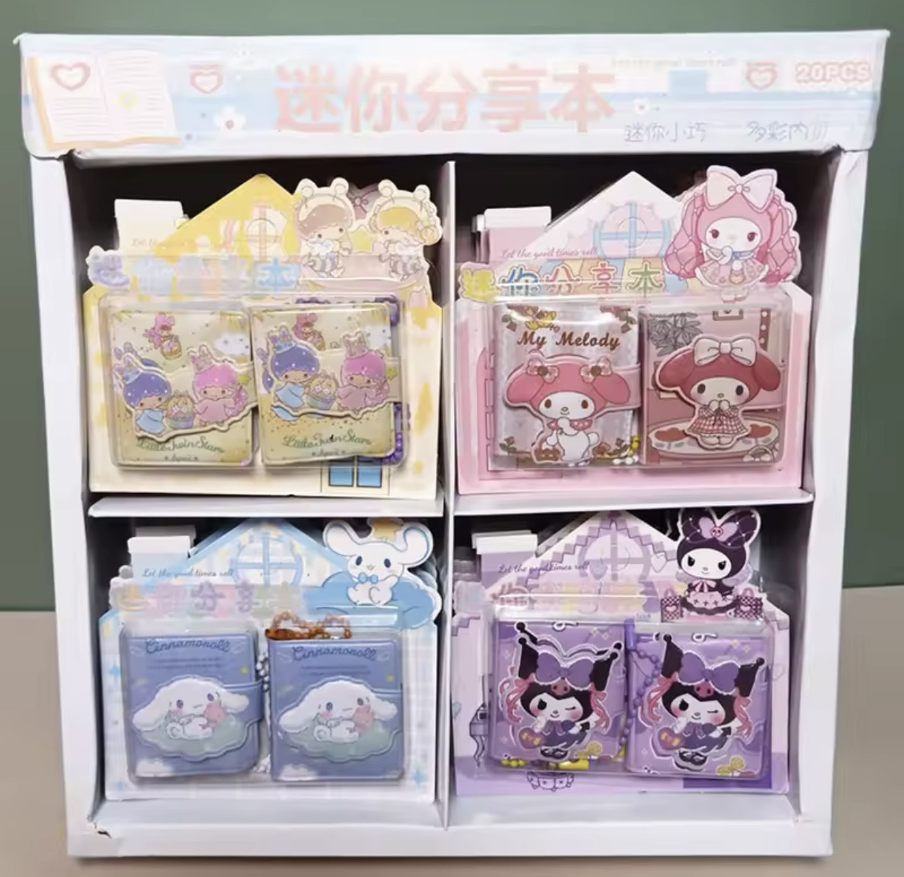 2Pcs/Set Sanrio Mini Portable Pocket Notebook