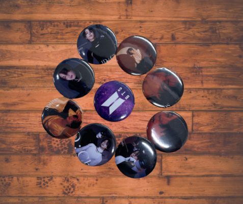 9Pcs/Set Me, Myself, and Jimin ‘ID: Chaos’ Photo Concept Badge/Brooch